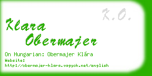 klara obermajer business card